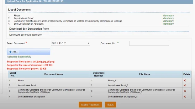 Documents Upload