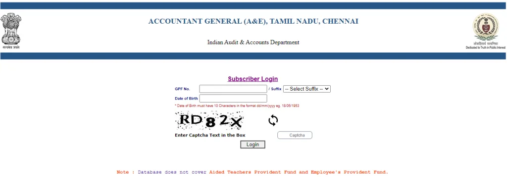 gpf no login form