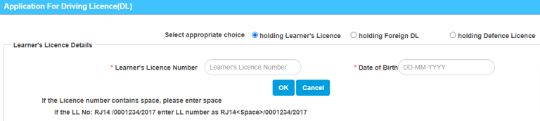 Apply Driving Licence Online in TamilNadu | Sarathi Parivahan